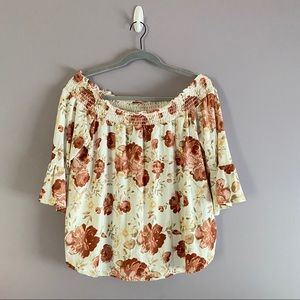 Threads Studio Floral Off the Shoulder Top